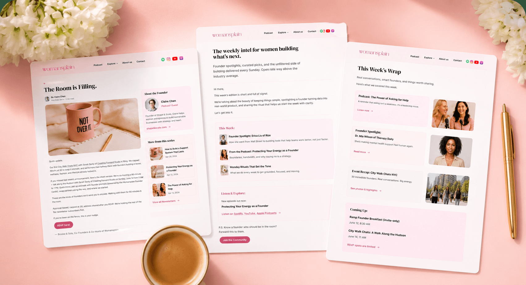 Newsletter showcase